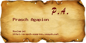 Prasch Agapion névjegykártya